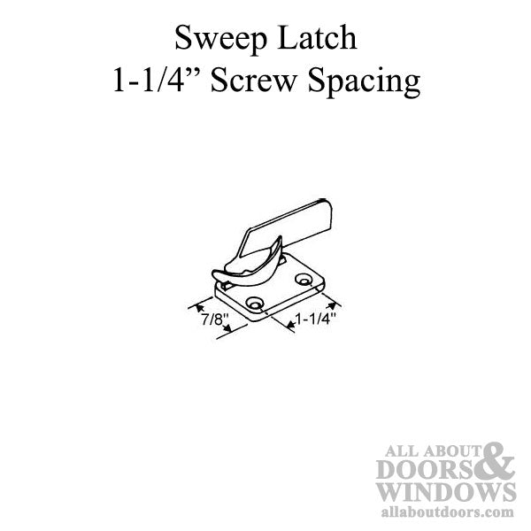 Sweep Latch, 1-1/4 Holes - Die Cast - Sweep Latch, 1-1/4 Holes - Die Cast