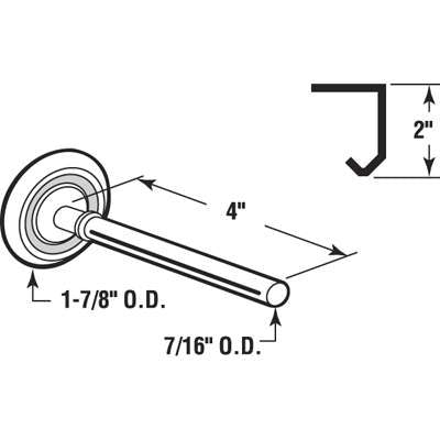 Garage Roller with 1-7/8 Inch Wheel and 7/16 Inch Stem Diameter - Garage Roller with 1-7/8 Inch Wheel and 7/16 Inch Stem Diameter
