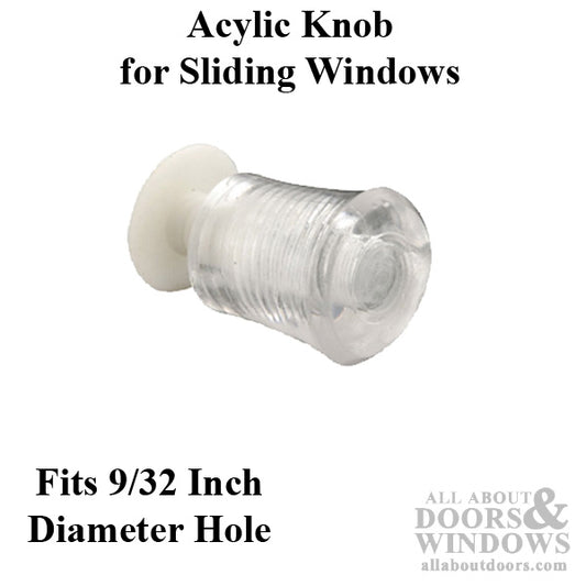 Acrylic Knob - Vinyl Window Tilt Latch Hardware, Acrylic - Clear