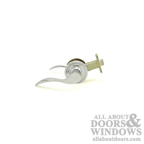 Kwikset Bordeau Passage Door Lever Left Hand Bright Chrome Door Handle Set - Kwikset Bordeau Passage Door Lever Left Hand Bright Chrome Door Handle Set