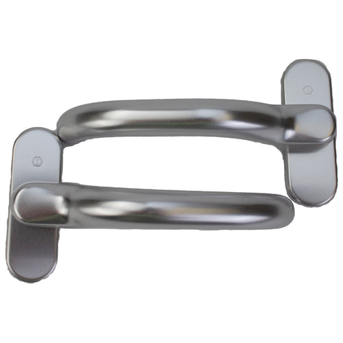 Hoppe Balcony Handle Set, Aluminum - Silver - Hoppe Balcony Handle Set, Aluminum - Silver