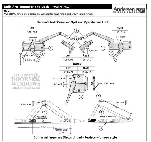 Andersen Window - Operator, Casement, Wood, Split Arm, PSC, Stone - R - Andersen Window - Operator, Casement, Wood, Split Arm, PSC, Stone - R