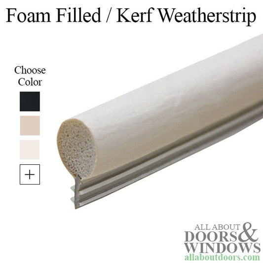 Kerf Style Weatherstrip with 1/4 Inch Foam Filled Bulb