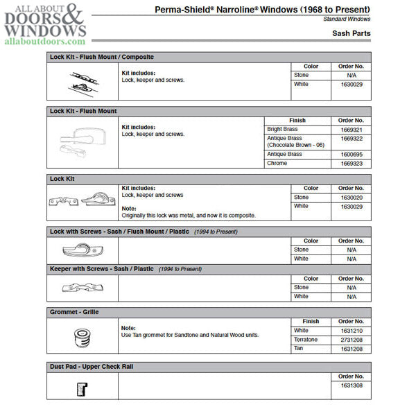 Andersen Sash Lock Kit For Double Hung and Single Hung Window Includes Sash Latch Keeper Screw - Andersen Sash Lock Kit For Double Hung and Single Hung Window Includes Sash Latch Keeper Screw