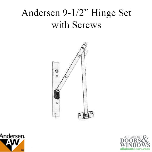 Andersen Awning 9-1/2 Hinge Set W/ Screws - Discontinued - Andersen Awning 9-1/2 Hinge Set W/ Screws - Discontinued