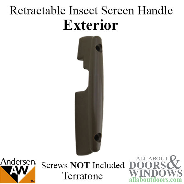 Retractable Insect Screen Exterior Handle for Andersen FGD made June 2007 - Present, Terratone - Retractable Insect Screen Exterior Handle for Andersen FGD made June 2007 - Present, Terratone