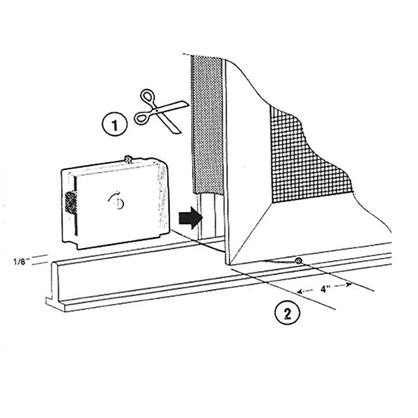 Plastic Door Closer for Sliding Screen Door  - Black - Plastic Door Closer for Sliding Screen Door  - Black