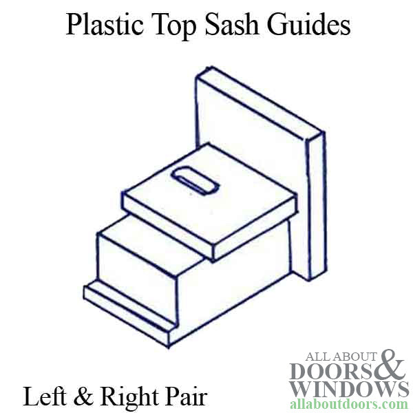 Top Sash Guide - Right and Left Set - Plastic, White - Top Sash Guide - Right and Left Set - Plastic, White