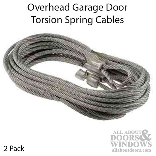 Torsion Spring Cables, Overhead Garage Doors - 2 Pack