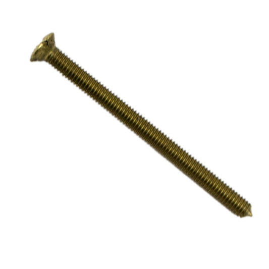Screw, 4mm x 56mm  Escutcheon Plate - Brass