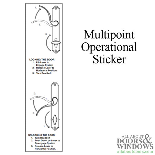 HLS9000 SWD Multipoint Operational Sticker, Left Hand, English, 3.5" x 11"