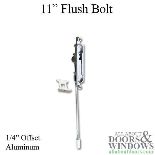 Flush Bolt 11 inch, 1/4bs Commercial Doors Hardware - Aluminum - Flush Bolt 11 inch, 1/4bs Commercial Doors Hardware - Aluminum