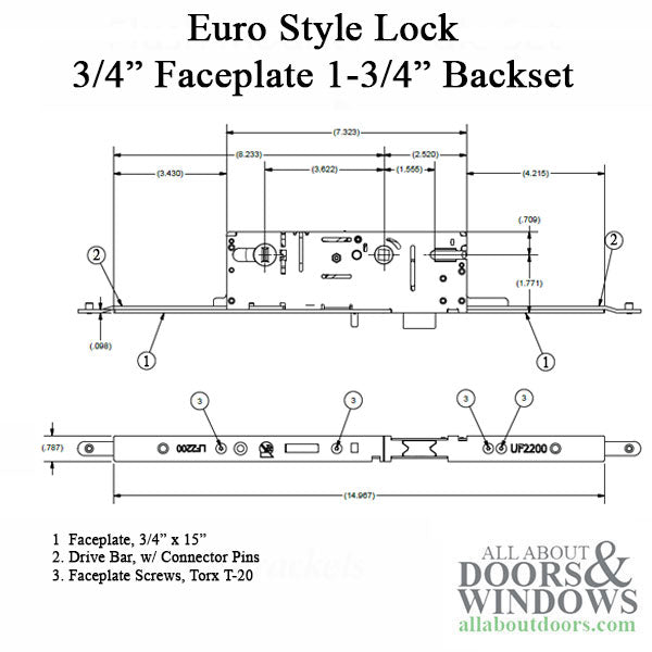 20mm Amesbury Truth Commercial Style Lock  45/92 - SS - 20mm Amesbury Truth Commercial Style Lock  45/92 - SS