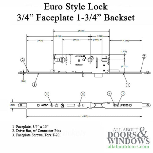 20mm Amesbury Truth Commercial Style Lock  45/92 - SS - 20mm Amesbury Truth Commercial Style Lock  45/92 - SS