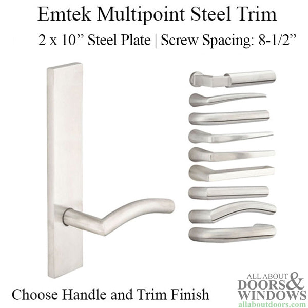 Multipoint Trim, 2 x 10 inch, American, Stainless Steel, Choose Options - Multipoint Trim, 2 x 10 inch, American, Stainless Steel, Choose Options