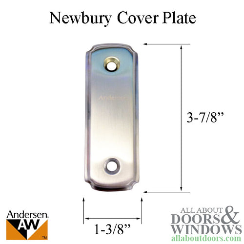 Andersen Gliding Door Cover Plate, Newbury Style - Polished Chrome - Andersen Gliding Door Cover Plate, Newbury Style - Polished Chrome