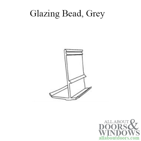 Glazing Bead, Vinyl 8' Lengths - Grey - Glazing Bead, Vinyl 8' Lengths - Grey