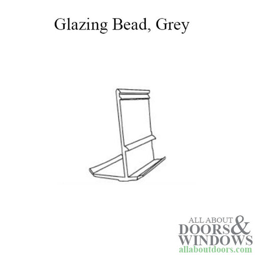 Glazing Bead, Vinyl 8' Lengths - Grey - Glazing Bead, Vinyl 8' Lengths - Grey