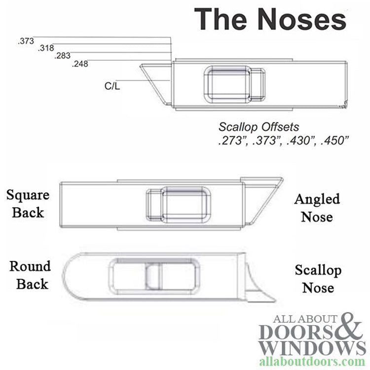 Tilt In Vinyl Window Latch, Scallop Nose, Low Profile Button - Tilt In Vinyl Window Latch, Scallop Nose, Low Profile Button