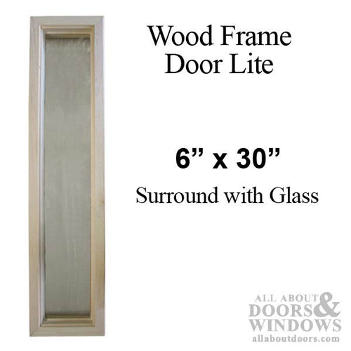 Wood Frame Door Lite 6 x 30 Single Pane Glass - Wood Frame Door Lite 6 x 30 Single Pane Glass