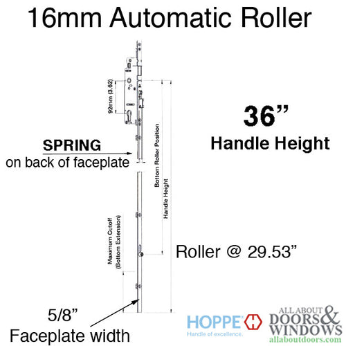 16mm Auto Gear, 35/92, Roller @ 29.53