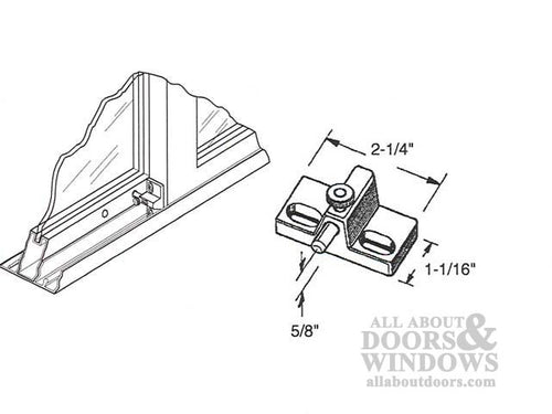 Security Slide Bolt Lock Door or Window - Aluminum - Security Slide Bolt Lock Door or Window - Aluminum