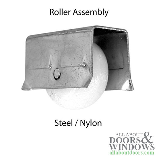 Roller Assembly (Grooved) - Sliding Windows, Showcase / Storm - Steel / Nylon