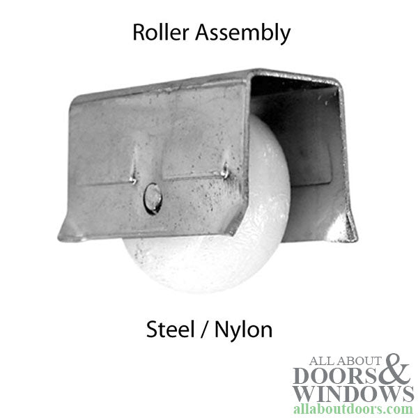 Roller Assembly (Grooved) - Sliding Windows, Showcase / Storm - Steel / Nylon - Roller Assembly (Grooved) - Sliding Windows, Showcase / Storm - Steel / Nylon