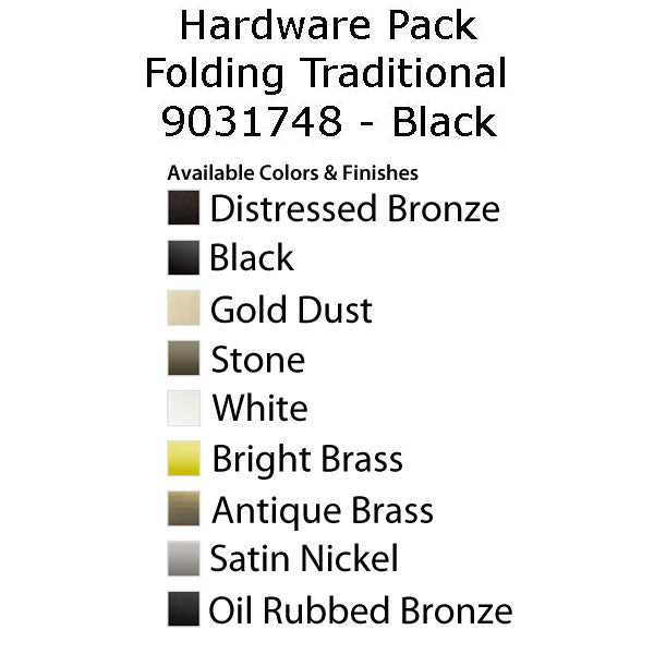 Andersen Casement Window - 200/400 Series - Hardware Pack - Folding Traditional - Black - Andersen Casement Window - 200/400 Series - Hardware Pack - Folding Traditional - Black