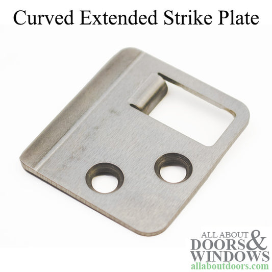 Shootbolt strike plate / keepers Extended Curved lip, single door shoot bolts LH Sill / RH Head