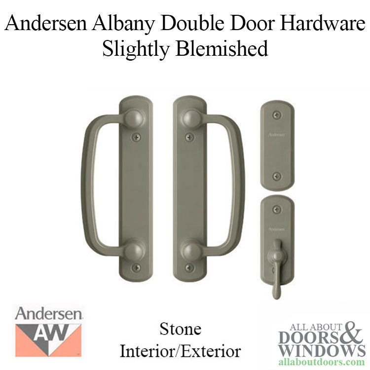 Blemished Andersen Frenchwood Gliding Door Trim Hardware, Albany, 4 Panel Interior and Exterior - Stone - Blemished Andersen Frenchwood Gliding Door Trim Hardware, Albany, 4 Panel Interior and Exterior - Stone