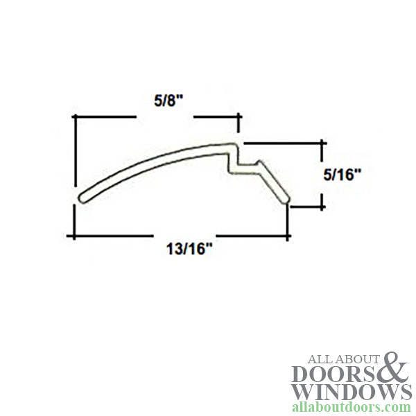 Vinyl Glazing Bead, Curved Shape, Cut in 2x 6' Lengths - Vinyl Glazing Bead, Curved Shape, Cut in 2x 6' Lengths