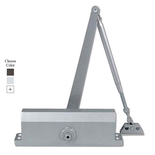 Grade 3 Streamline Commercial Door Closer with no Back-check, Spring size 4, Aluminum