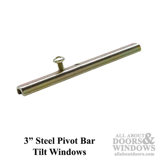 Pivot Bar, 3 inch, Universal 1 hole. Acorn / Norandex - Stamped Steel