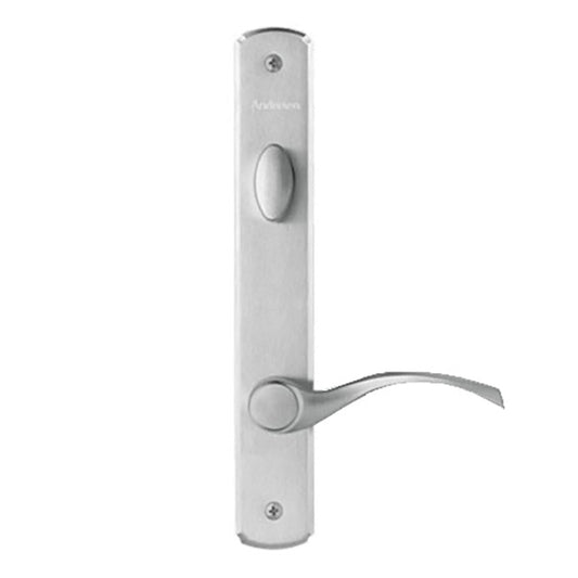 Andersen Brushed Chrome Newbury Single Door,  Active  Frenchwood
