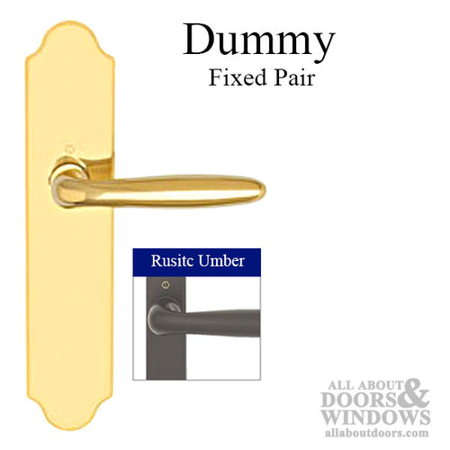 HOPPE Multipoint Lock Handleset, Verona, M151/3965N, Solid Brass - Rustic Umber,  Dummy Pair - HOPPE Multipoint Lock Handleset, Verona, M151/3965N, Solid Brass - Rustic Umber,  Dummy Pair