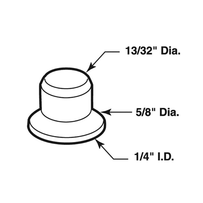 Pin Cap / Guide, 1/4 I.D., Nylon Replacement -  Each - Pin Cap / Guide, 1/4 I.D., Nylon Replacement -  Each