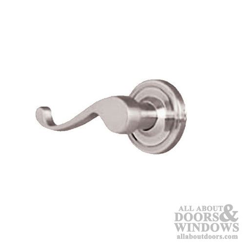 Kwikset Calais Door Lever Left Hand Passage Door Lever Satin Chrome Door Handle - Kwikset Calais Door Lever Left Hand Passage Door Lever Satin Chrome Door Handle