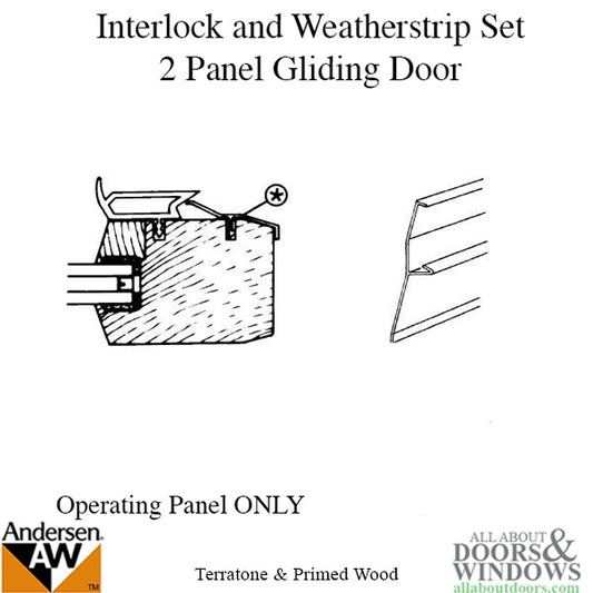 UNAVAILABLE - Interlock and Weatherstrip Set, 2 Panel, Operating