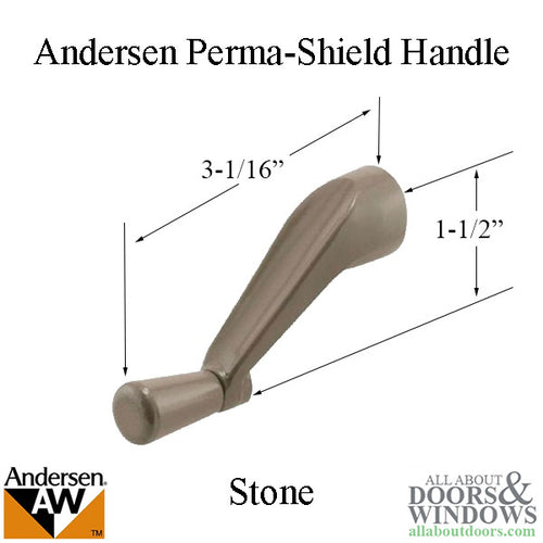 Andersen Window Perma-Shield Operator Crank Handle - Stone - Andersen Window Perma-Shield Operator Crank Handle - Stone