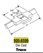 Pivot Bar, 2-9/16 Thermalgard Tilt Window - Zinc Die Cast - Pivot Bar, 2-9/16 Thermalgard Tilt Window - Zinc Die Cast