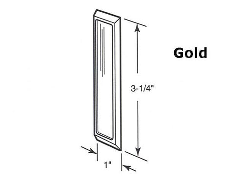 Pass-Through Finger Pull - Vinyl Window Tilt Latch Hardware, Plastic - Gold - Pass-Through Finger Pull - Vinyl Window Tilt Latch Hardware, Plastic - Gold