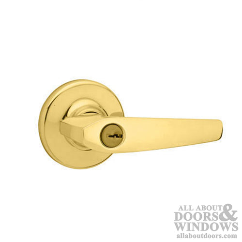 Kwikset 490DL-3 Delta Dummy Leverset - Polished Brass - Kwikset 490DL-3 Delta Dummy Leverset - Polished Brass