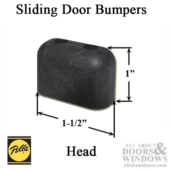 Pella Patio Door Bumper Set - Black (Head & Sill) - Pella Patio Door Bumper Set - Black (Head & Sill)