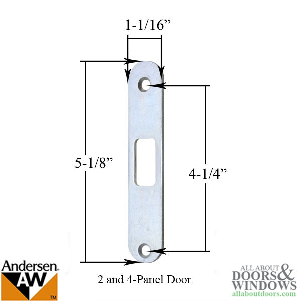 Andersen Flat Strike Gliding Door Lock 2 or 4 Panel Doors - Andersen Flat Strike Gliding Door Lock 2 or 4 Panel Doors