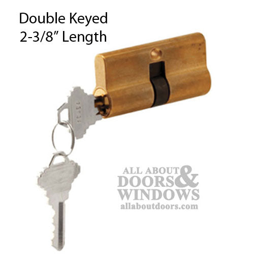 Active Keyed Cylinder Lock - Double Keyed - Solid Brass