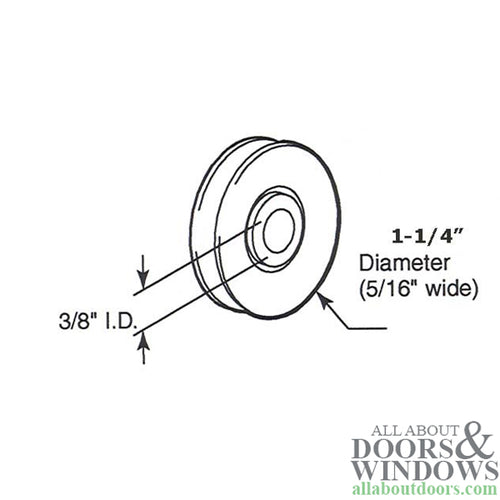 Roller Only, 1-1/4 Diameter Steel Wheel - Roller Only, 1-1/4 Diameter Steel Wheel