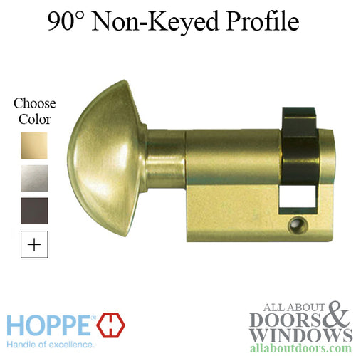 35.5/10 New Style HOPPE Inactive 90° Non-Keyed Profile Cylinder Lock, Solid Brass, Choose Finish - 35.5/10 New Style HOPPE Inactive 90° Non-Keyed Profile Cylinder Lock, Solid Brass, Choose Finish