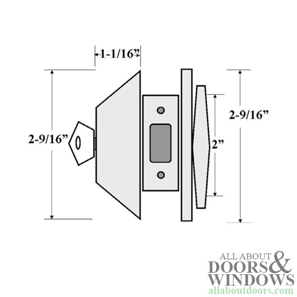 Rustic Modern Keyed Entry Double Cylinder Deadbolt - Choose Color - Rustic Modern Keyed Entry Double Cylinder Deadbolt - Choose Color