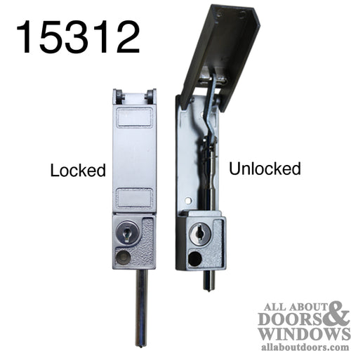 Sliding Patio Door Bolt Lock , Keyed - White or Aluminum - Sliding Patio Door Bolt Lock , Keyed - White or Aluminum